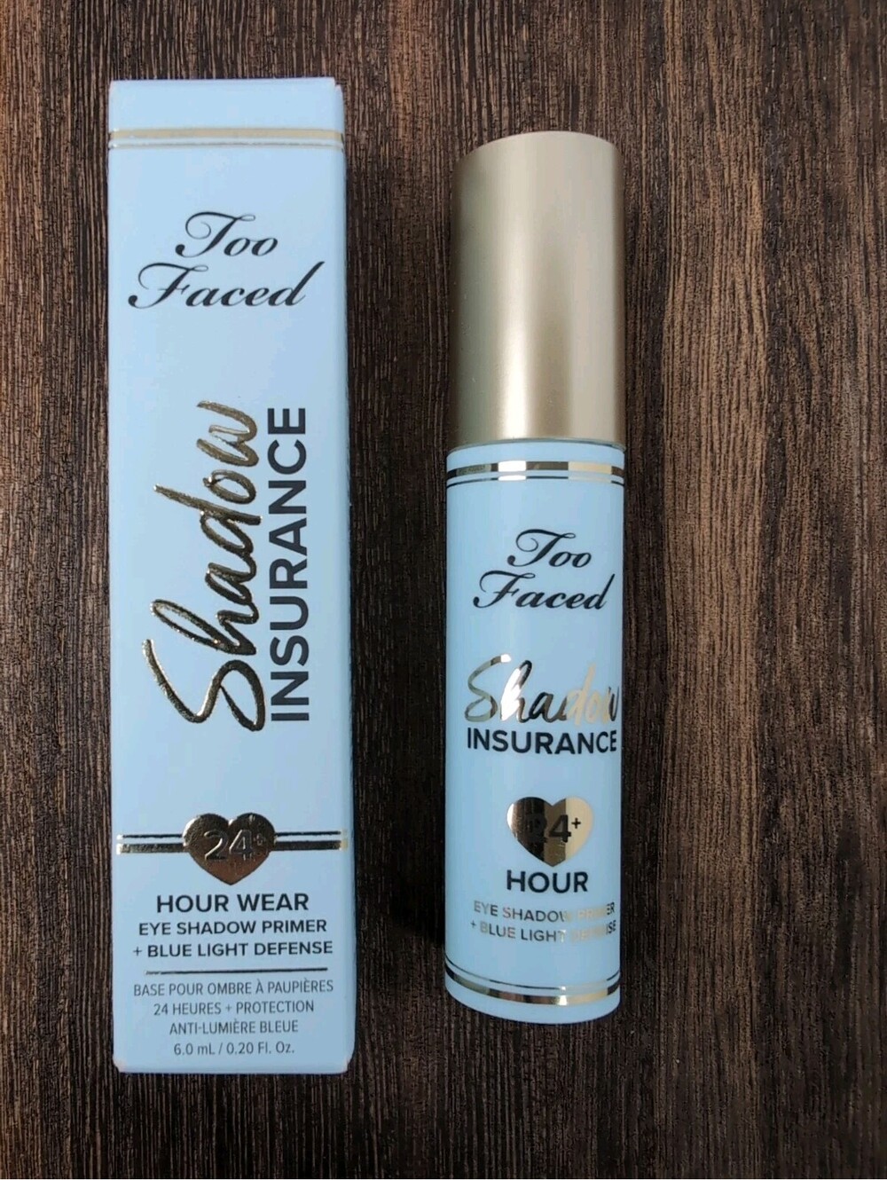 Too Faced Shadow Insurance 24 Hour Eye Shadow Primer Blue Light Defense .20 oz